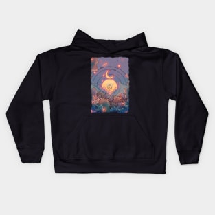 A nighttime forest Kids Hoodie